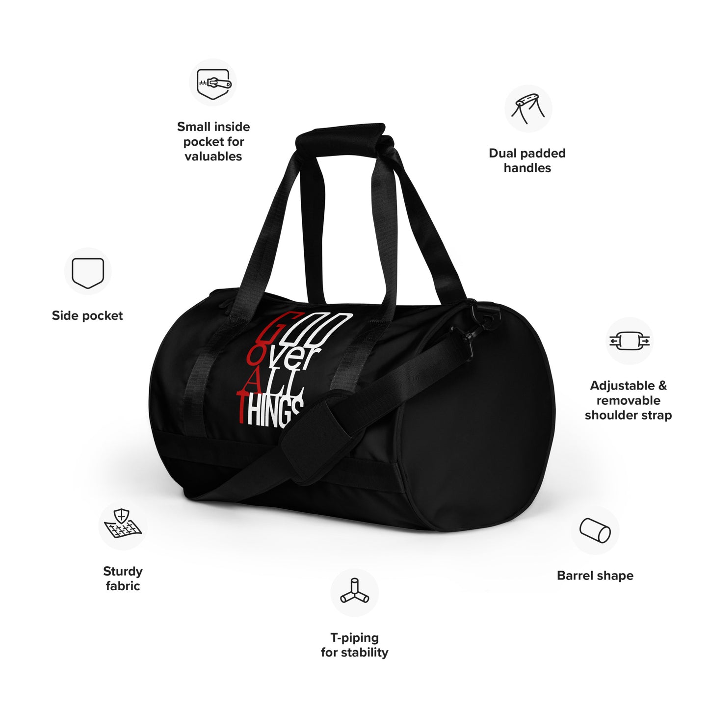 Black GOAT Gym Bag