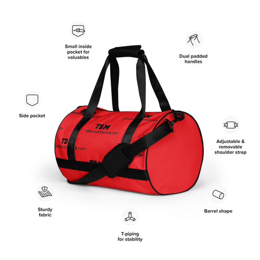 Red Logo Gym Bag