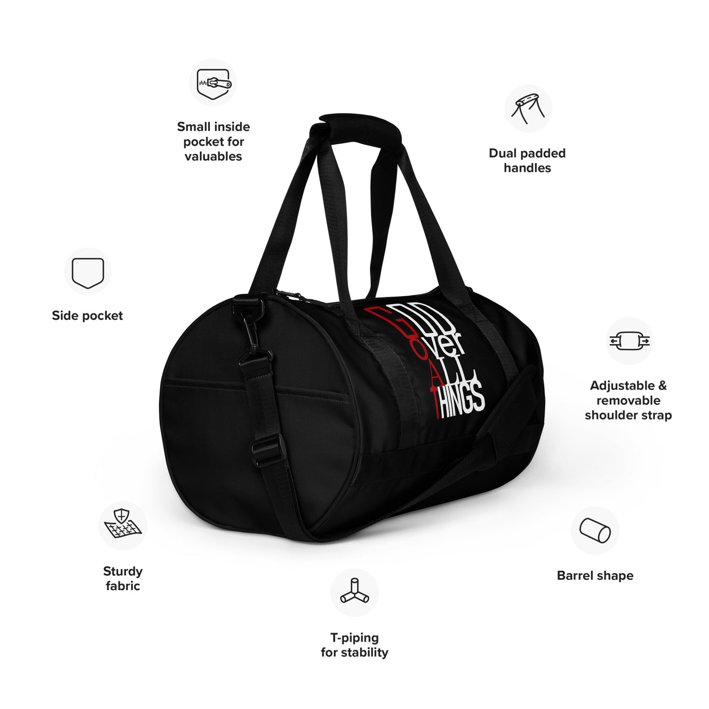 Black GOAT Gym Bag