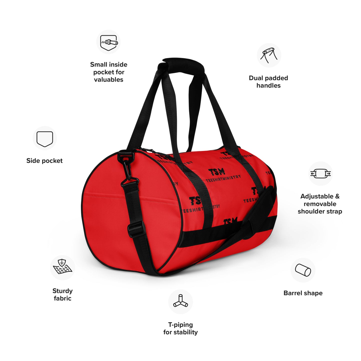 Red Logo Gym Bag