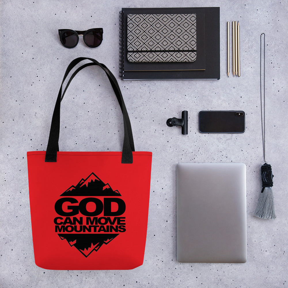 God Can Move Mountains Tote Bag