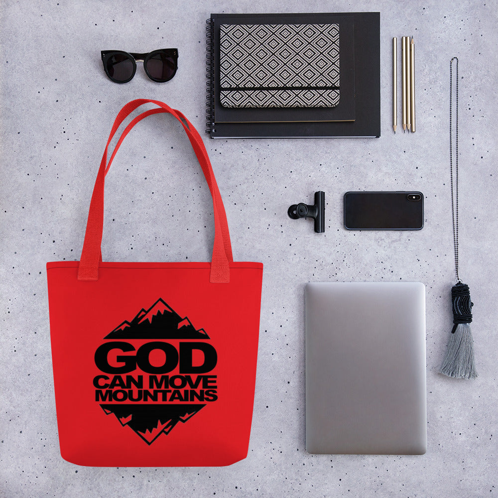 God Can Move Mountains Tote Bag