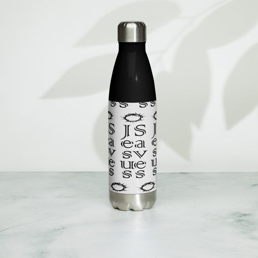 Stainless steel water bottle Jesus Saves